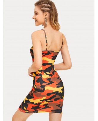 Camouflage Print Cami Dress