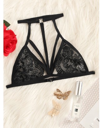 Harness Floral Lace Bralette With Choker
