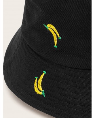 Banana Embroidery Bucket Hat