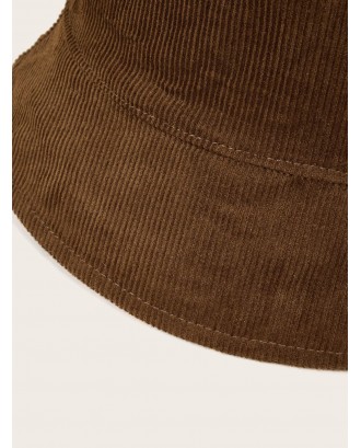 Solid Corduroy Bucket Hat