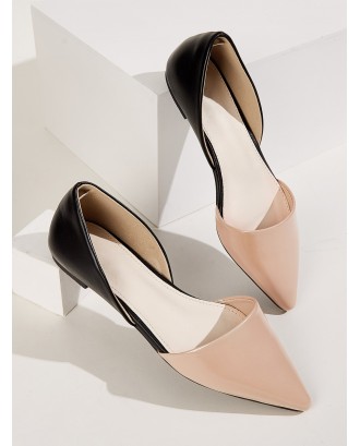 Point Toe Two Tone Flats