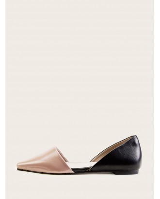 Point Toe Two Tone Flats