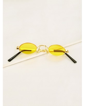 Oval Metal Frame Sunglasses
