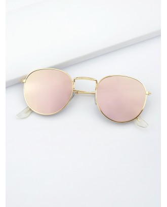 Pink Round Oversized Sunglasses